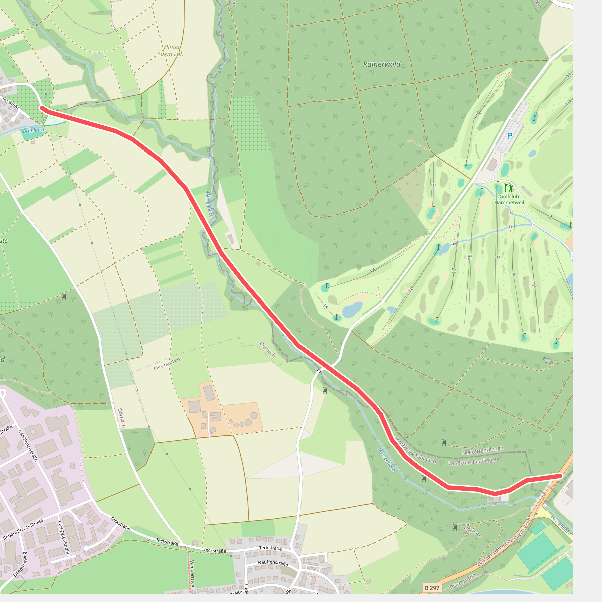 blauer Strich Mittelstadt Dörnach