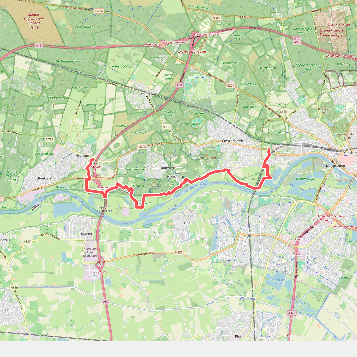 Heelsum - Oosterbeek · Maarten van Rossumpad etappe 9