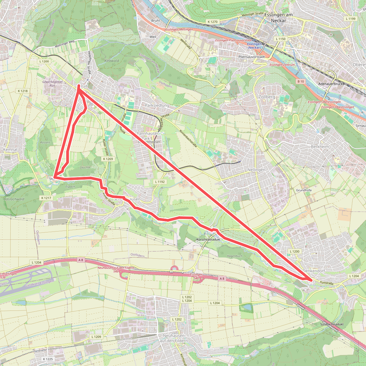 Denkendorf - Scharnhausen - Ruit