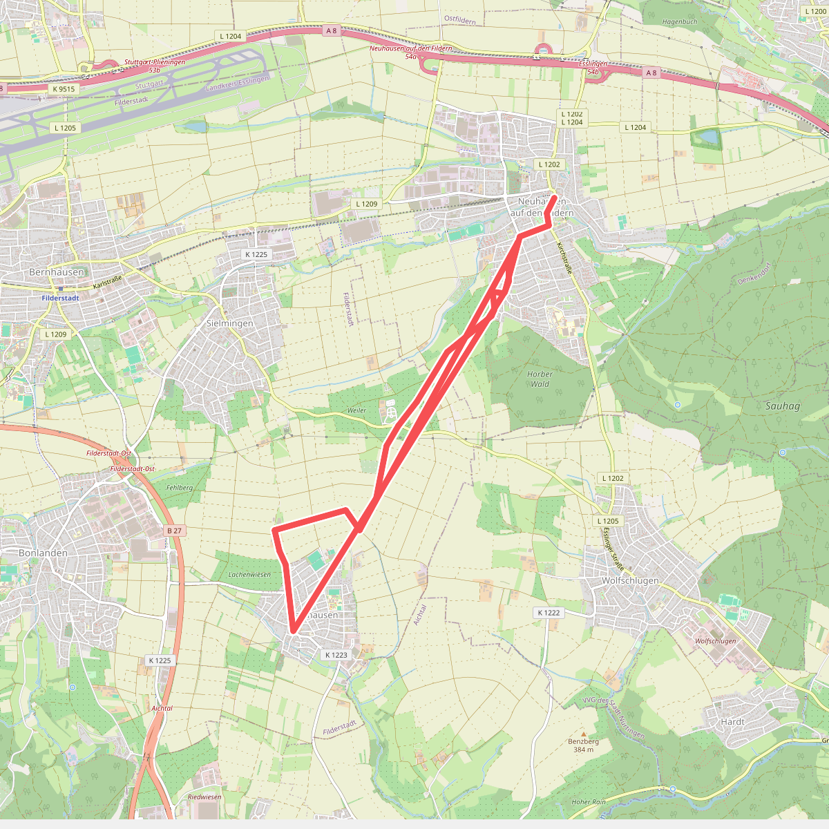 rotes Plus Neuhausen - Harthausen