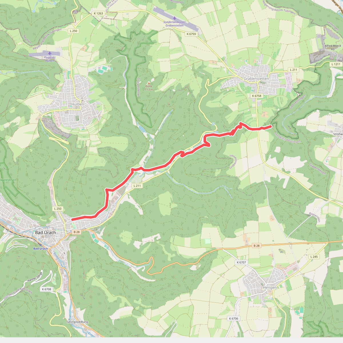 rote Gabel Bad Urach - Falkensteiner Höhle - Heidengraben