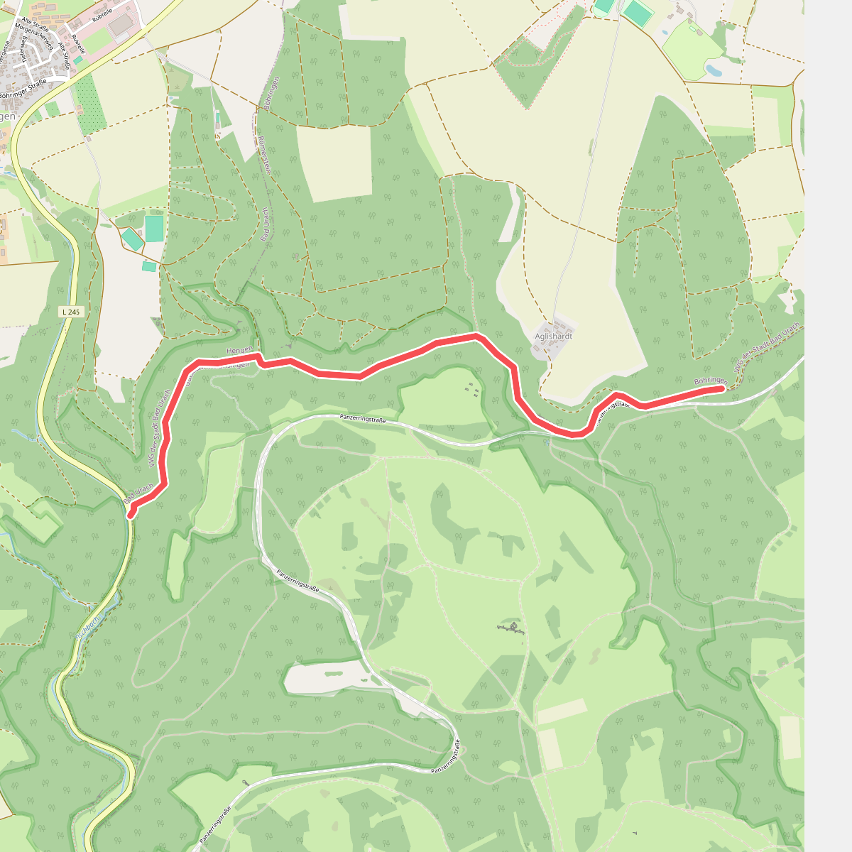 Truppenübungsplatz Wanderweg Nr. 11: Eingang L245 - Weinsteige Birkwald
