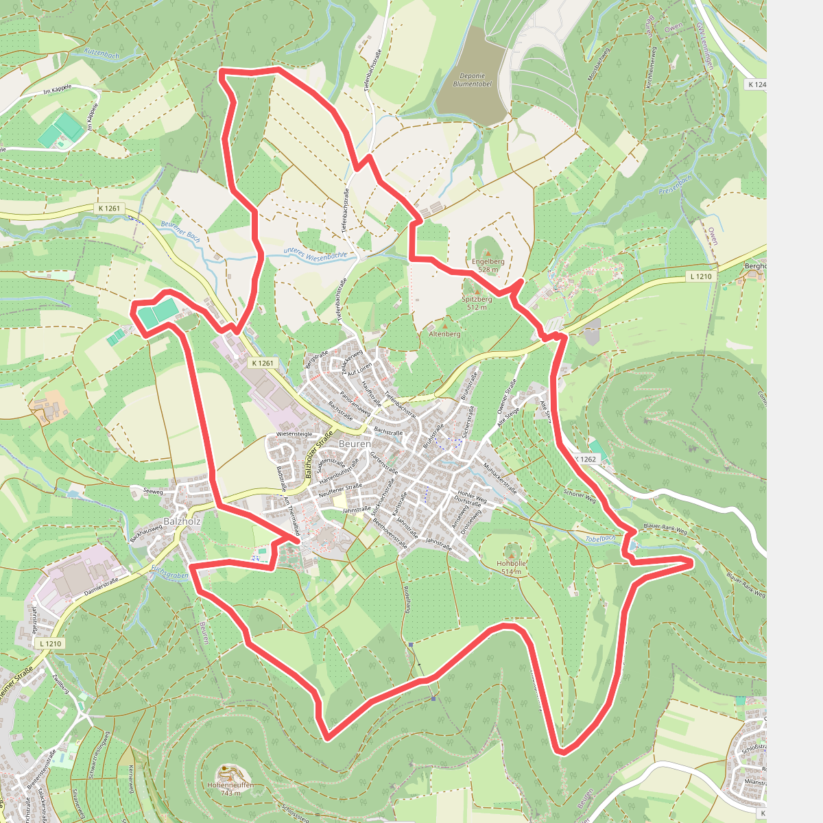 Beurener AlbtraufTour 5 Rund um Beuren