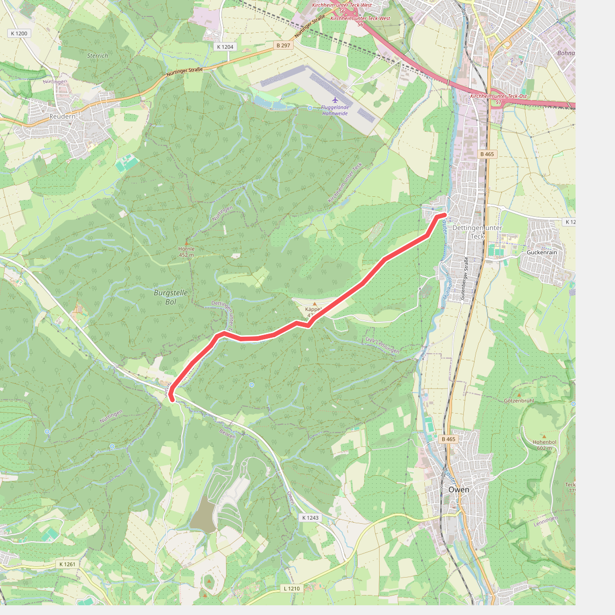 blaue Raute Dettingen Käppele Tiefenbachtal