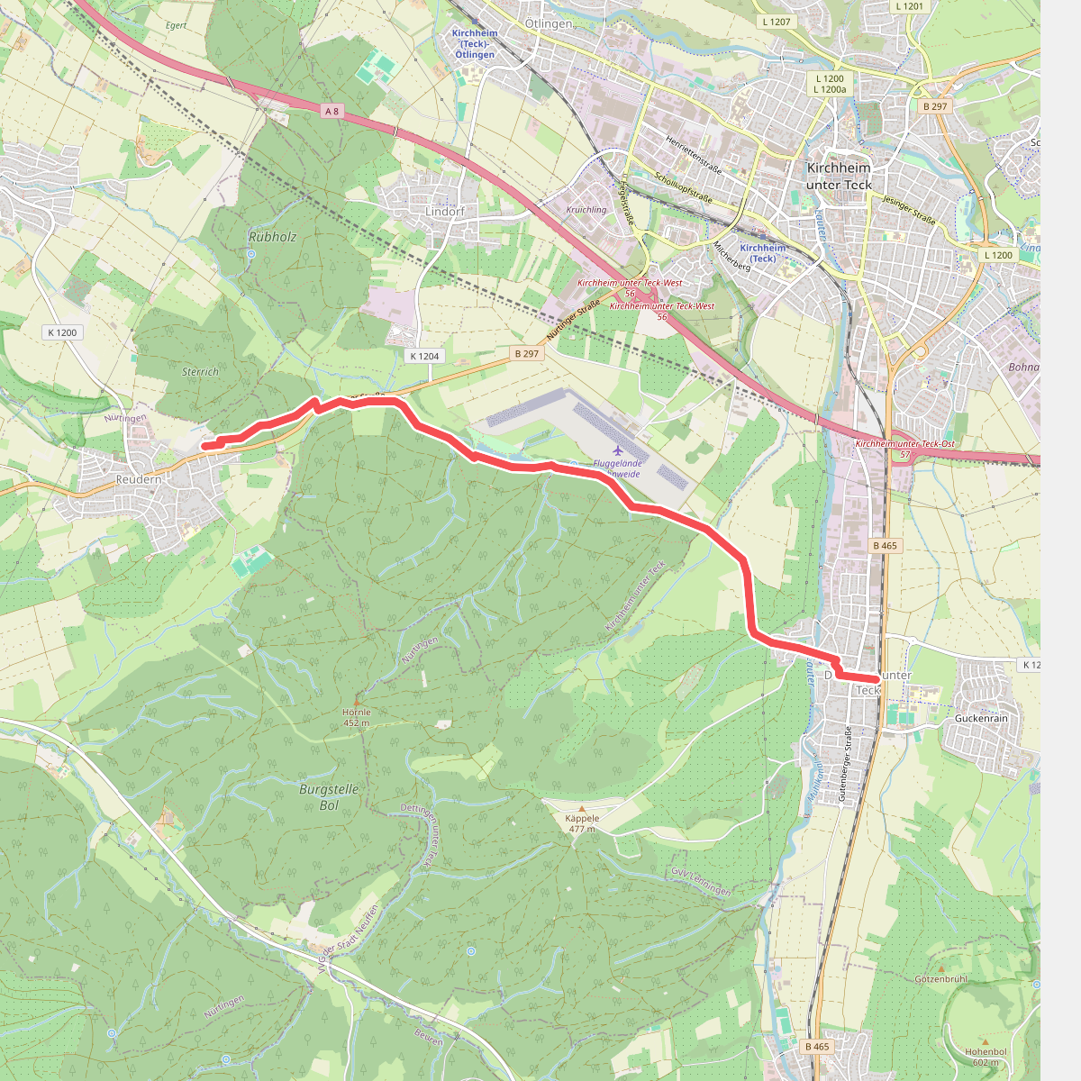 blaues Dreieck Reudern - Bürgerseen - Dettingen