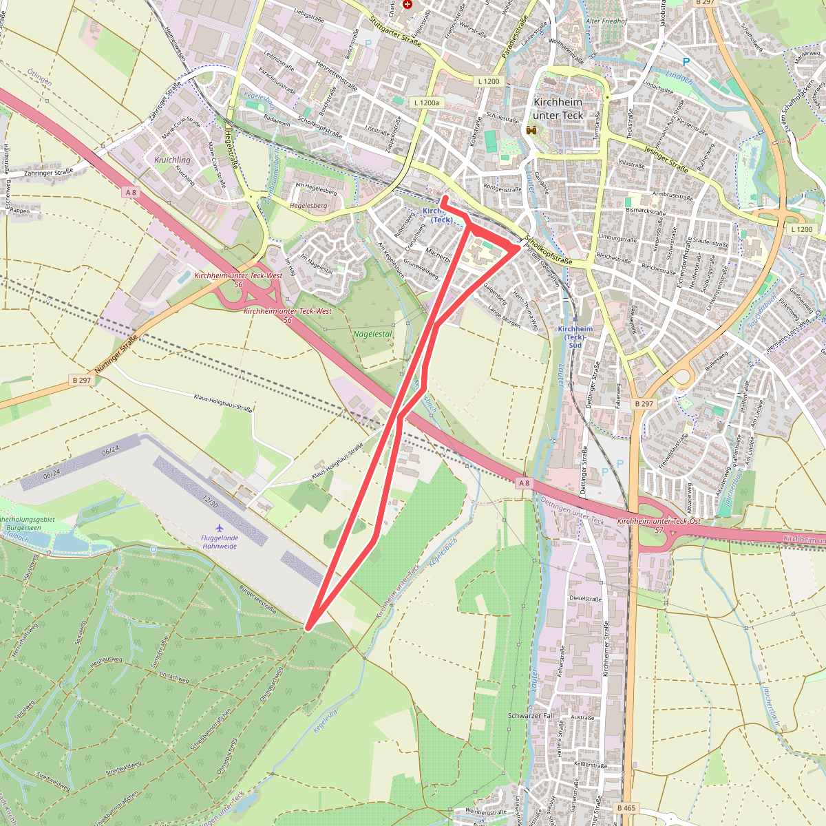 blaues Dreieck Kirchheim - Hahnweide
