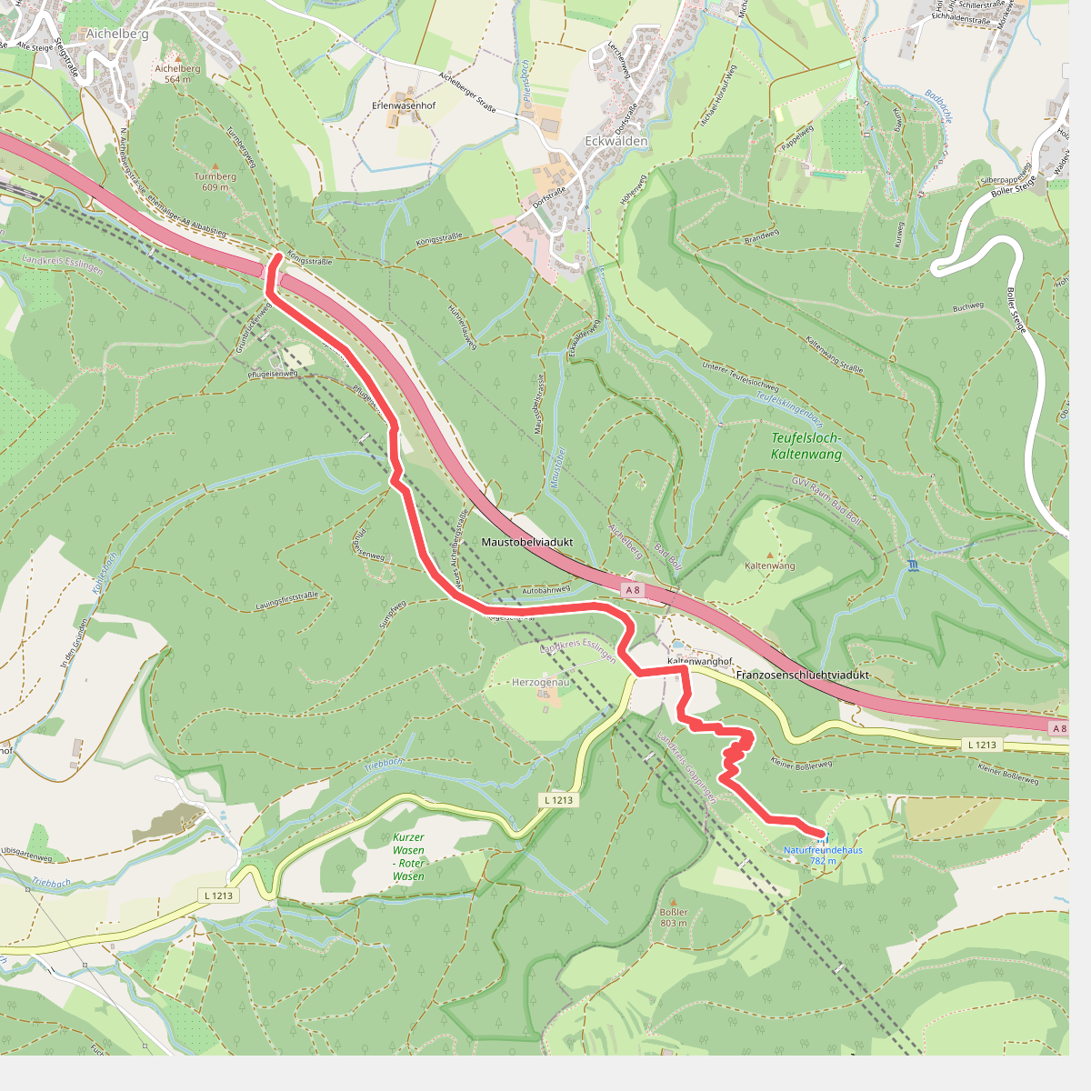 Wanderweg zum Boßlerhaus