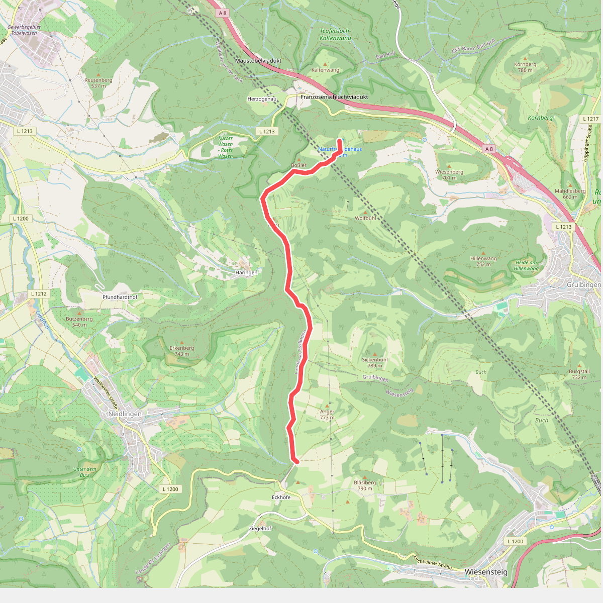 Wanderweg zum Boßlerhaus