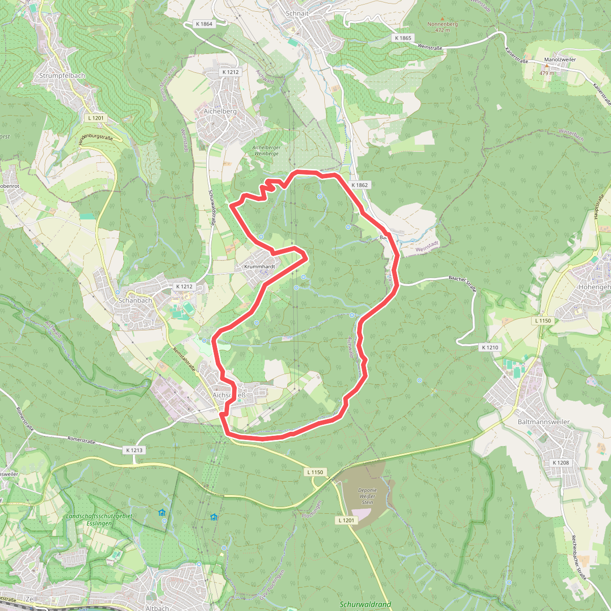 Wanderweg Aichwald 2