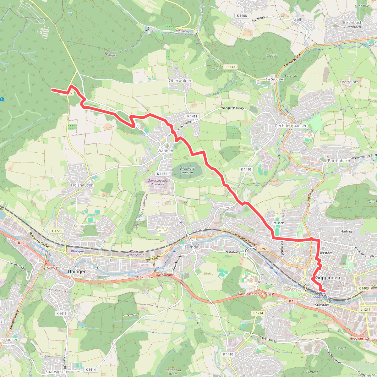 Göppingen-Wangen blauer Balken