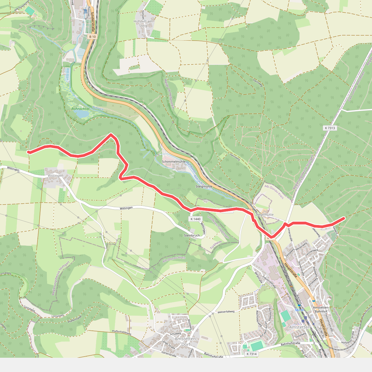Amstetten (Waldeck) - Wittingen (gelbe Raute)
