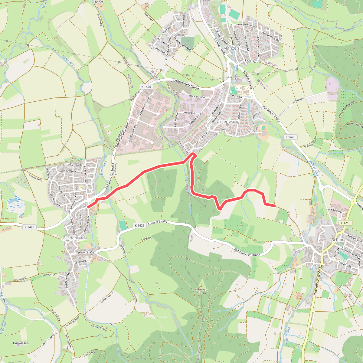blaue Raute Eschenbach - Schlat