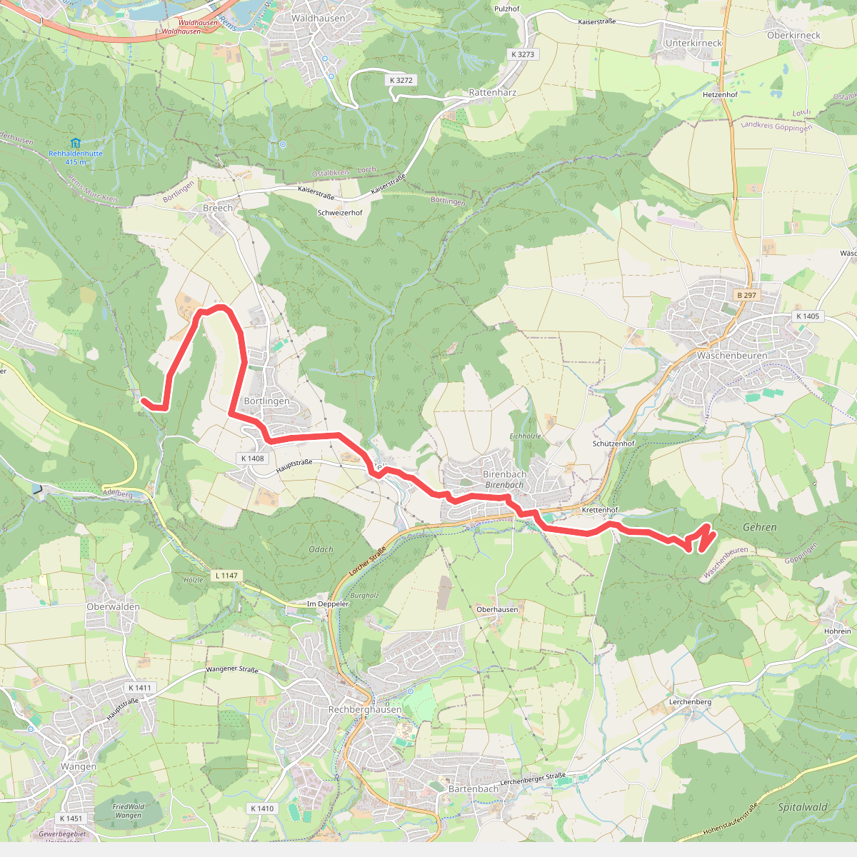 Börtlinger Sägmühle - Birenbach - Gehren