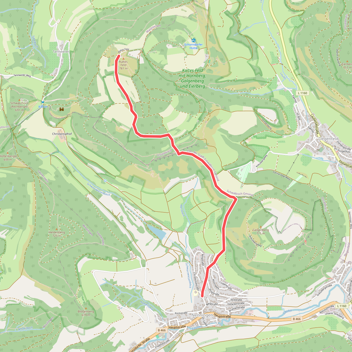 Kaltes Feld - Galgenberg - Nenningen