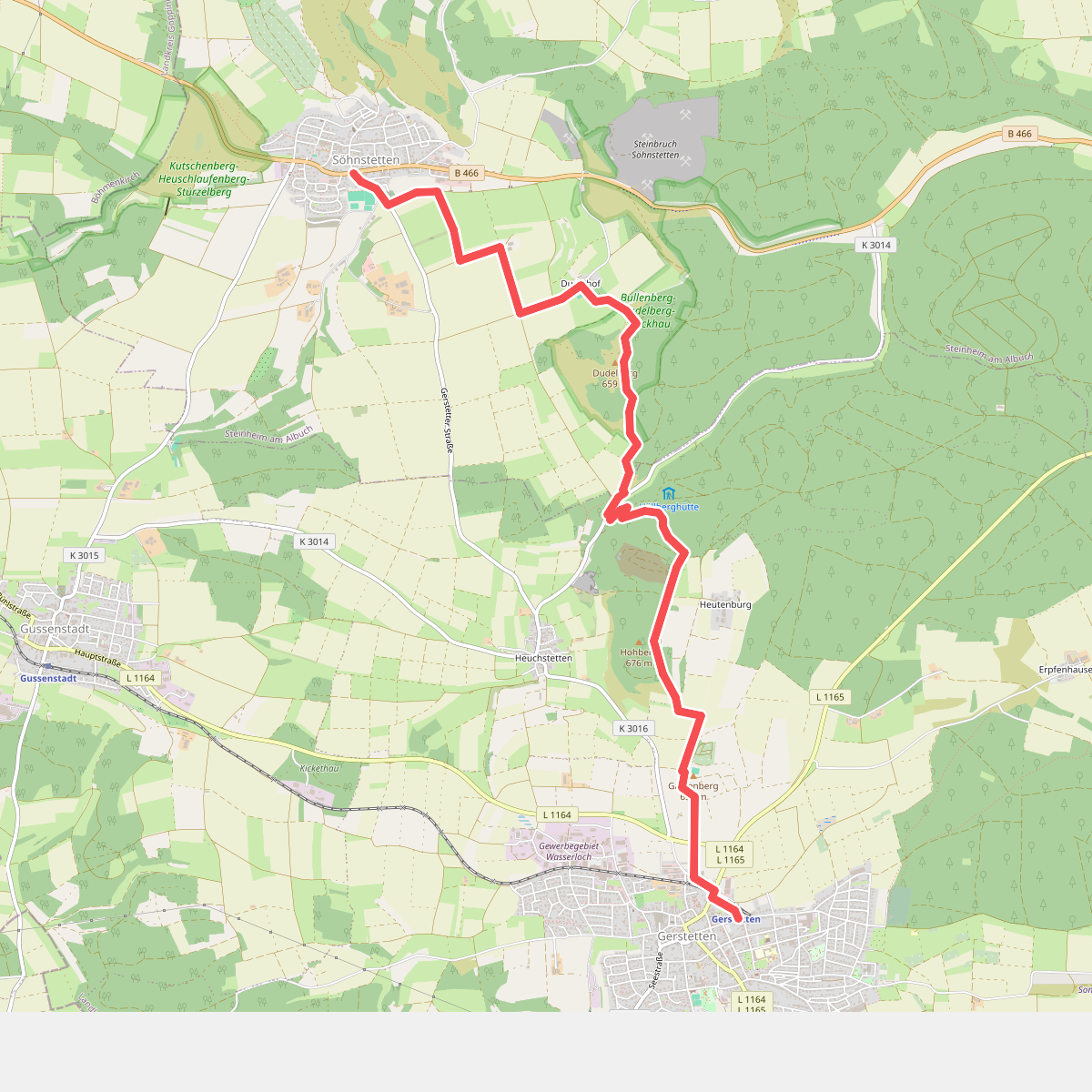 gelbe Raute Söhnstetten - Gerstetten