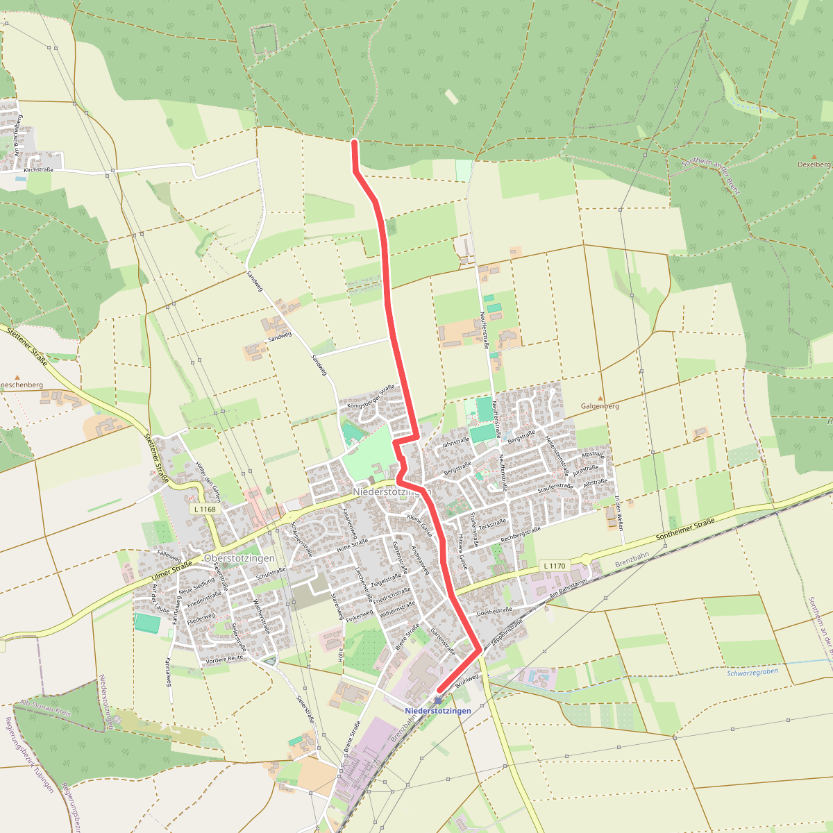 blaues Dreieck Niederstotzingen - Albschäferweg