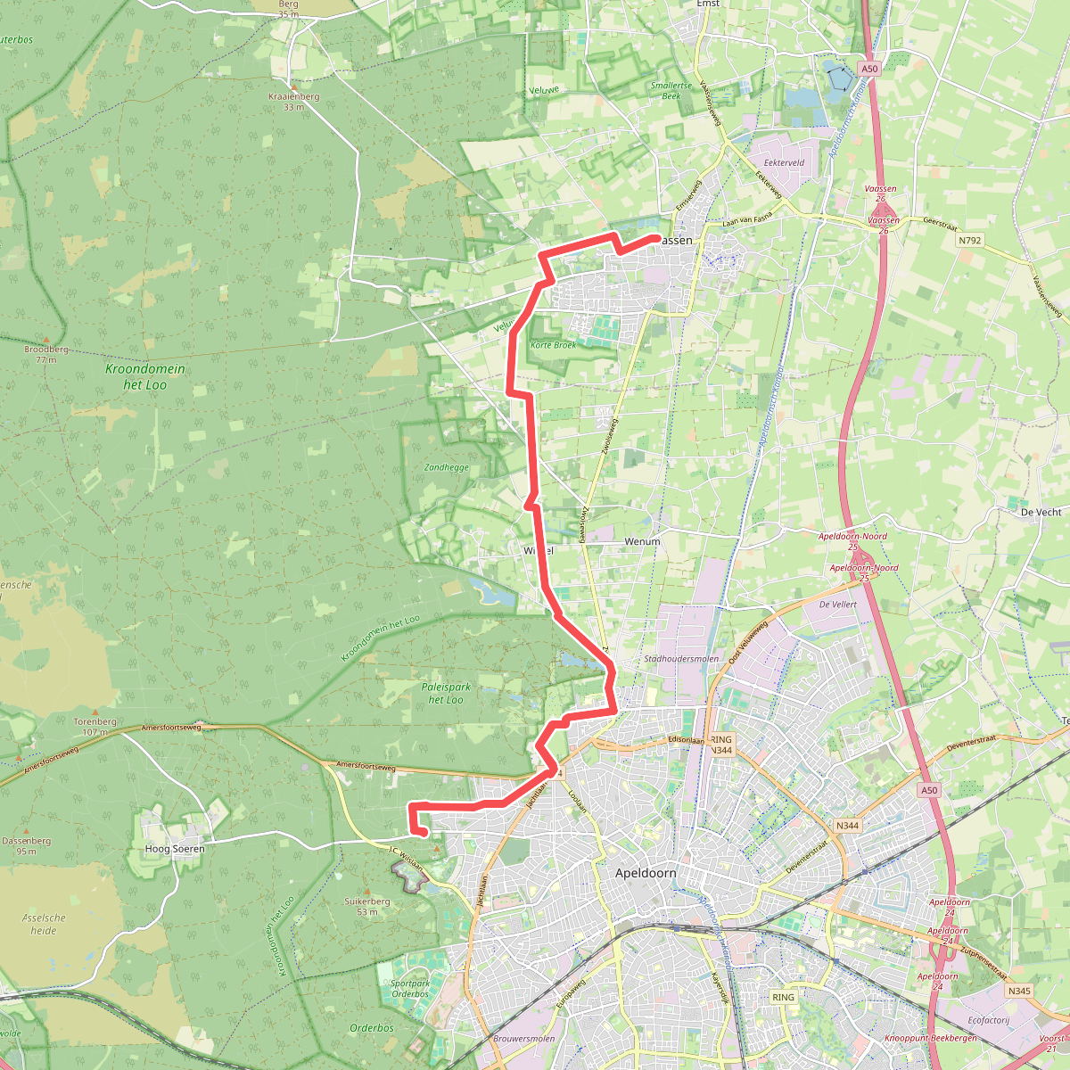Apeldoorn - Vaassen · Maarten van Rossumpad etappe 14