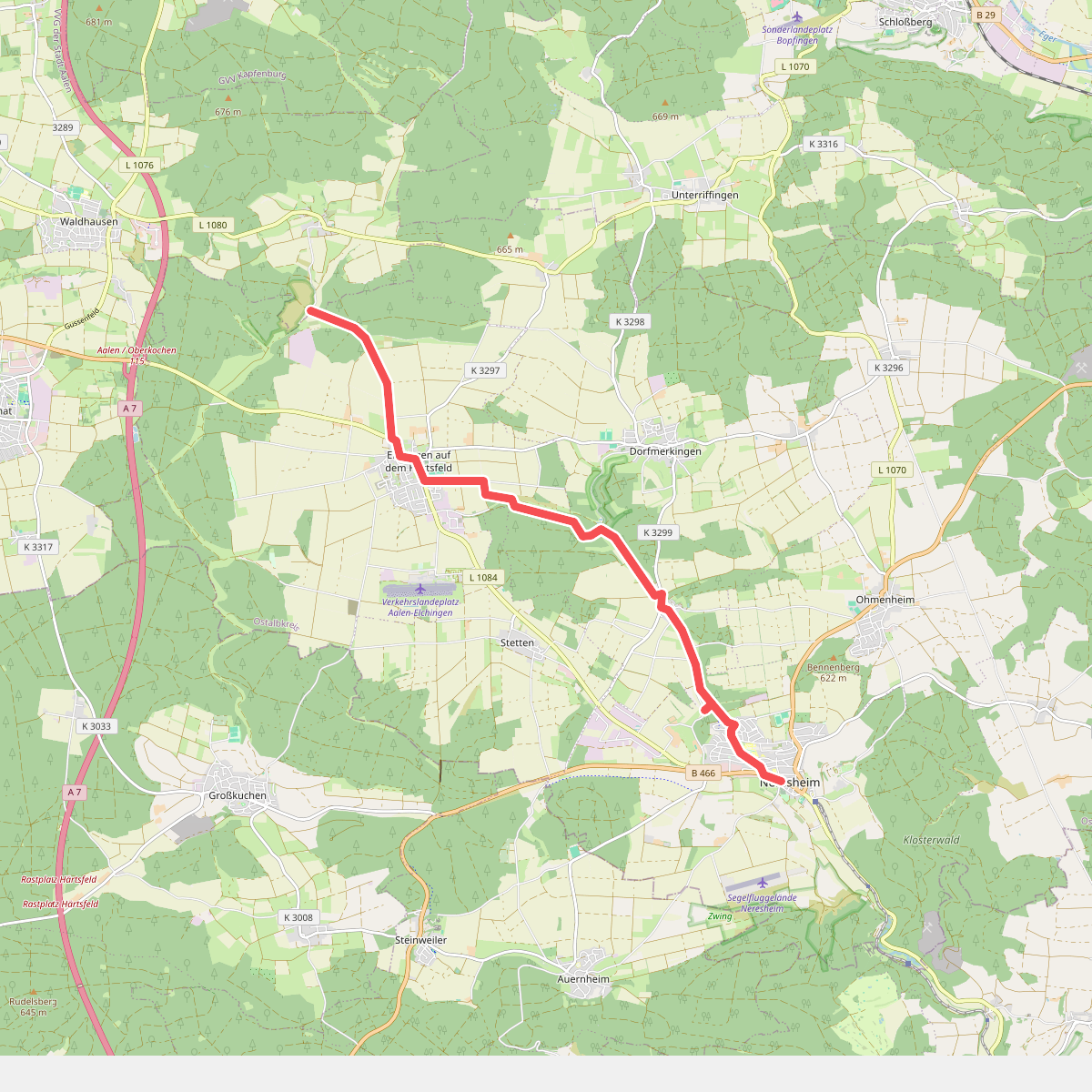 Neresheim - Dossinger Tal - Elchingen - NSG Dellenhäule