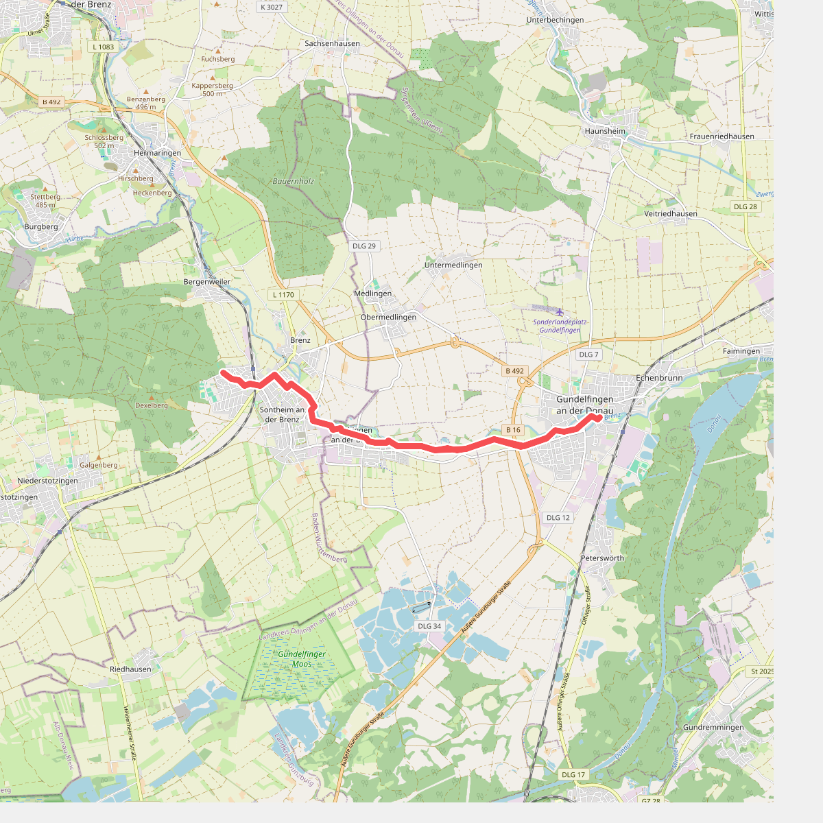 SAV blaue Raute: Sontheim - Bächingen - Gundelfingen