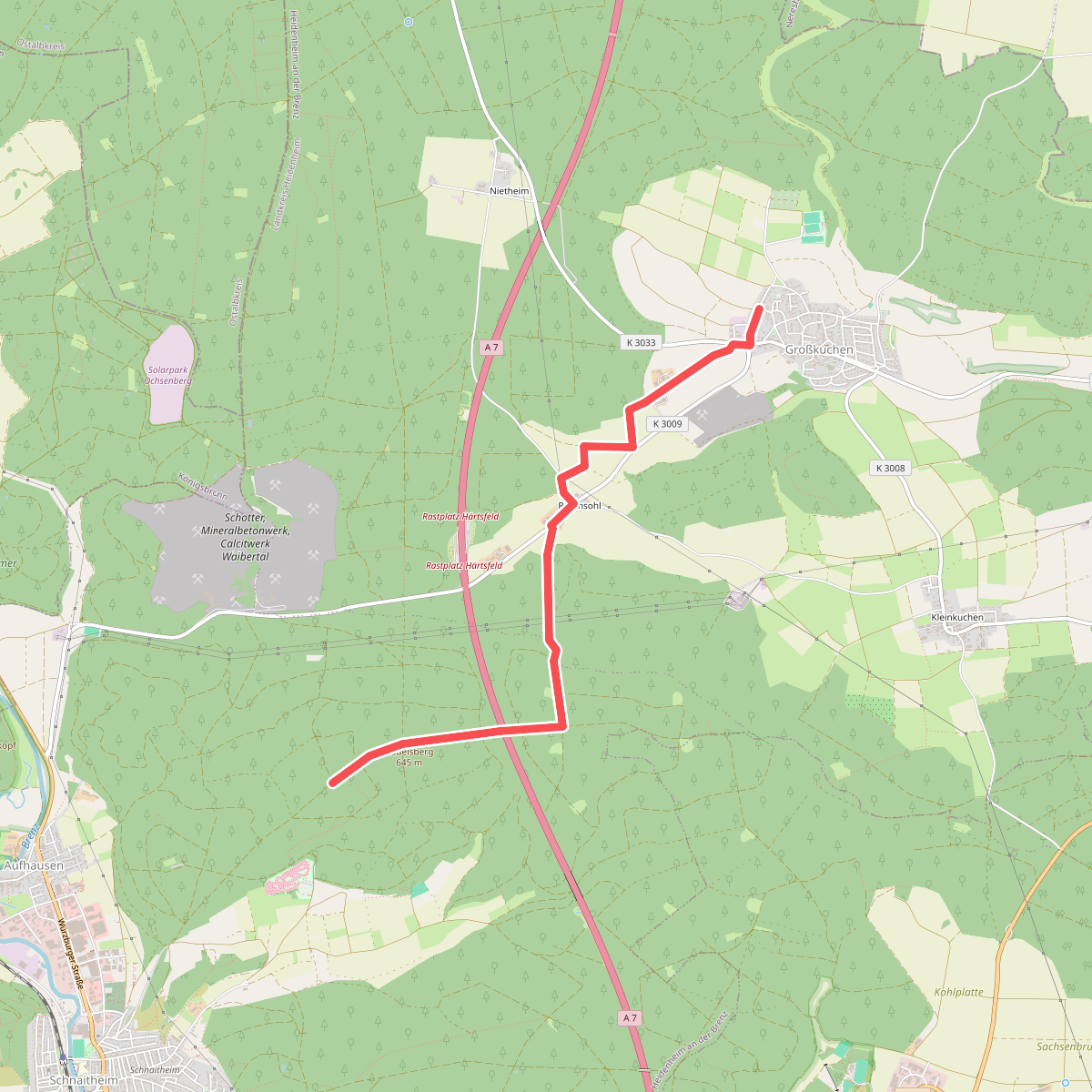 SAV Nebenweg: Lindenhülbe - Großkuchen