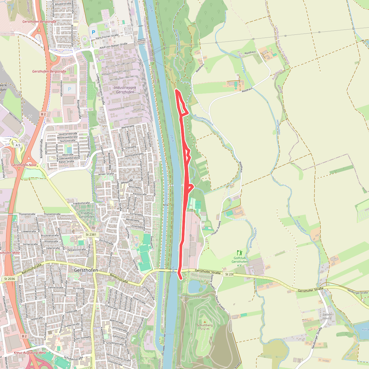 Dschungelpfad in den Lechauen Nord