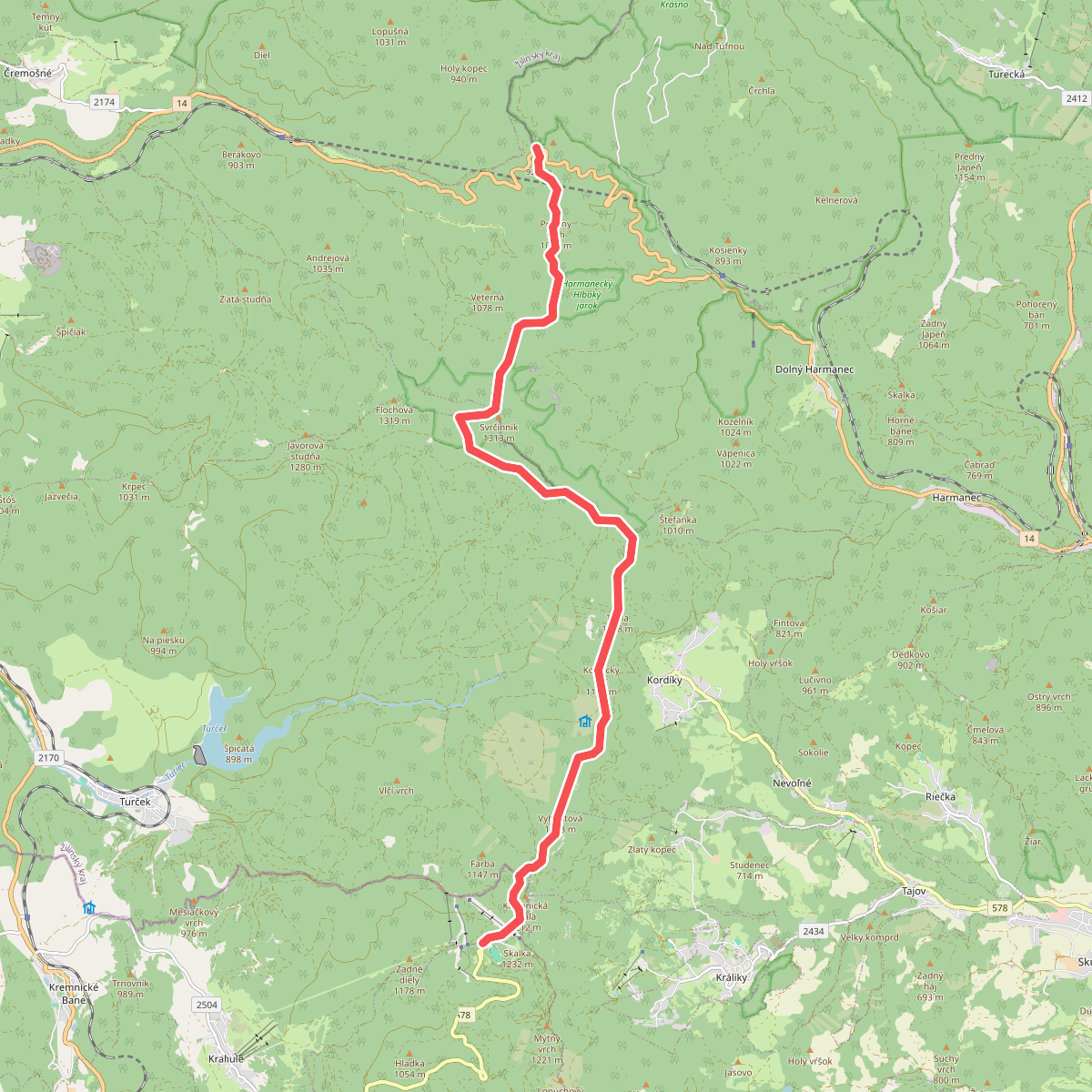 Skalka - Sedlo Maly Sturec
