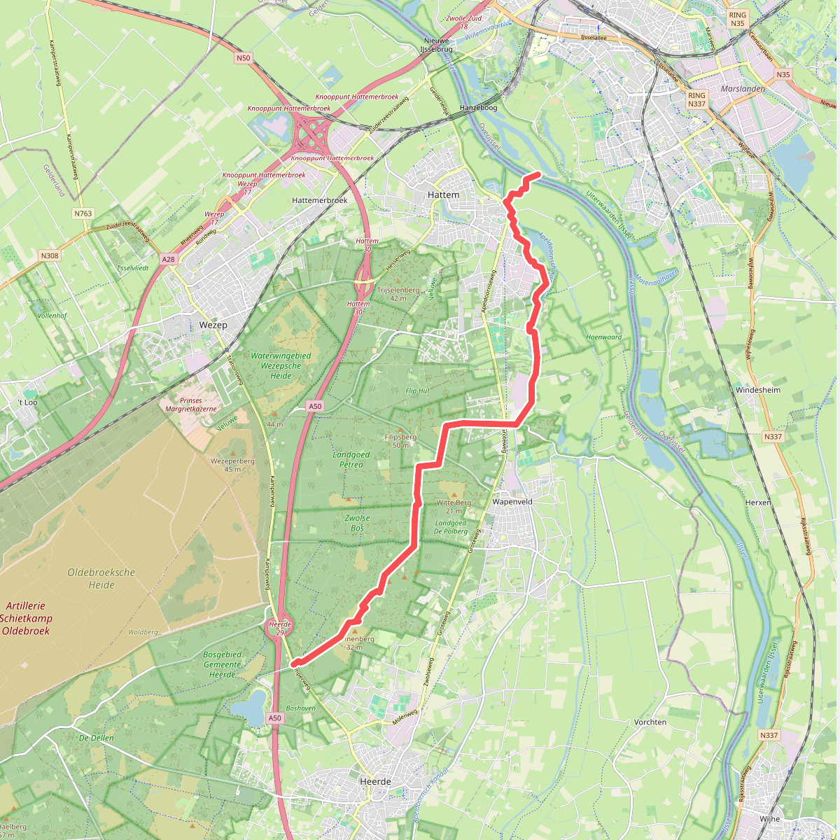 Hoornerveen - Hattem · Maarten van Rossumpad etappe 16
