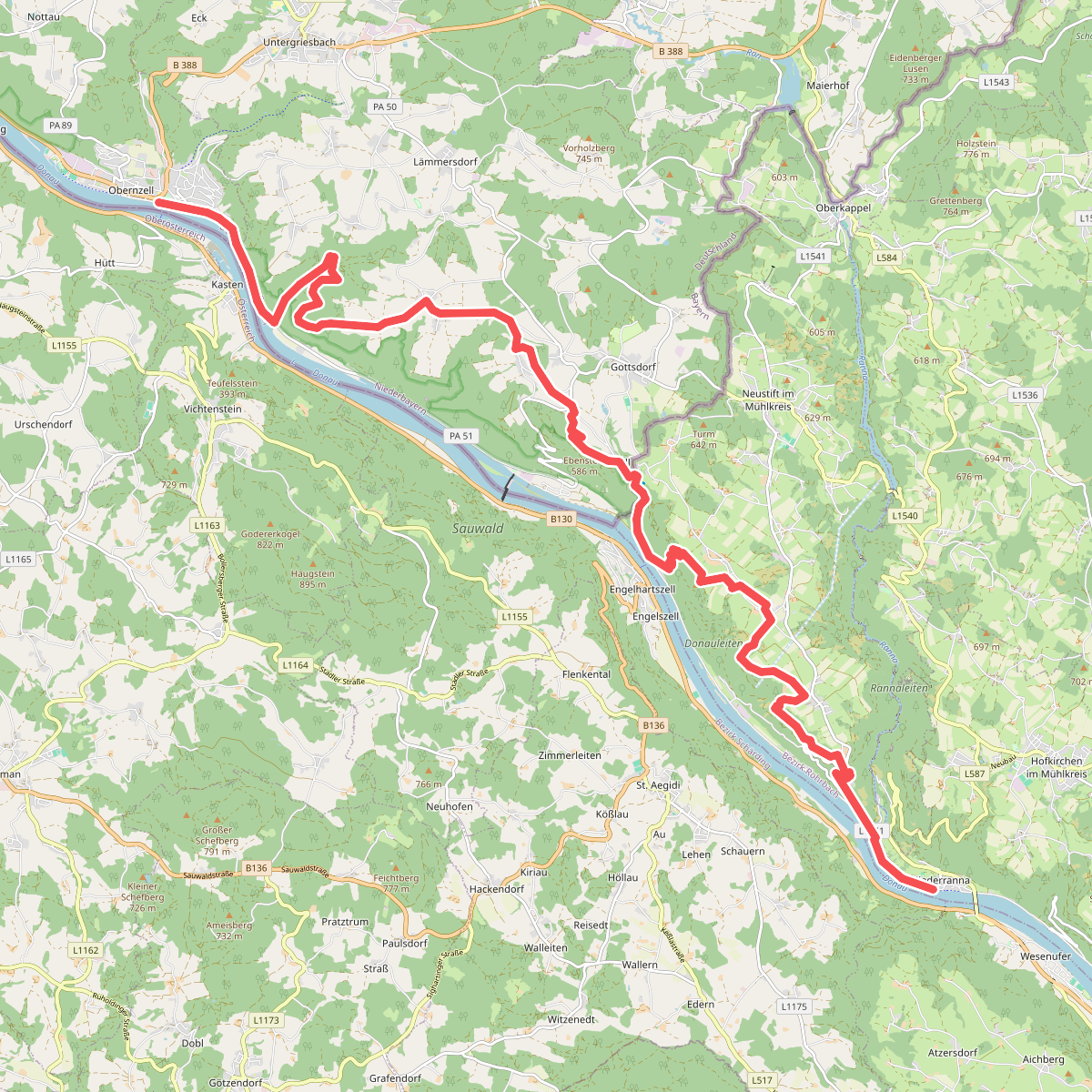Obernzell - Niederranna Donausteig Etappe