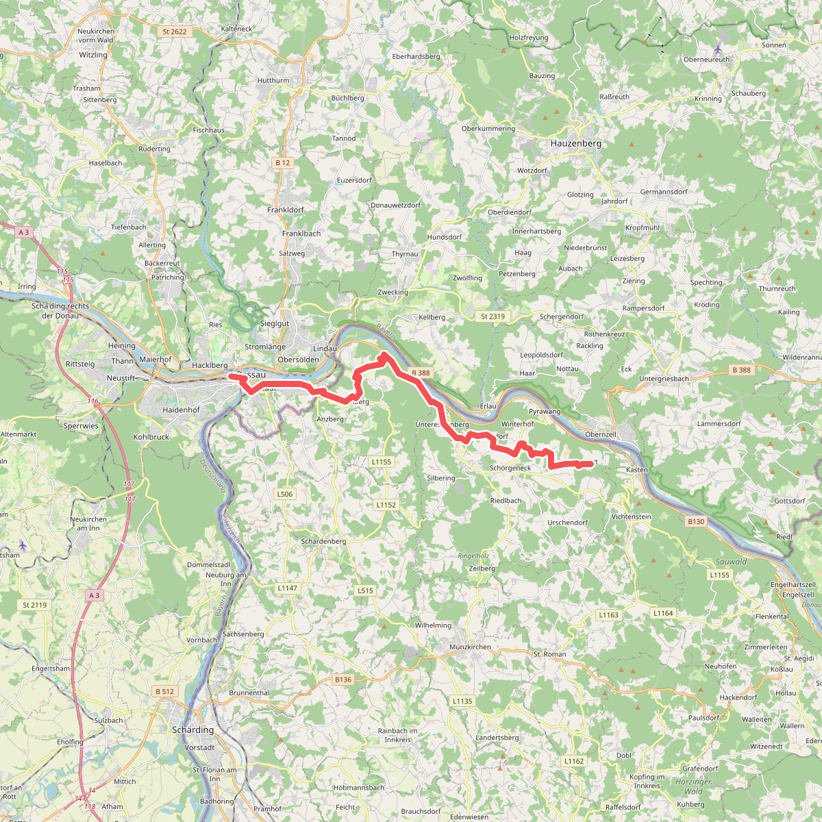 Passau - Kasten Donausteig Etappe