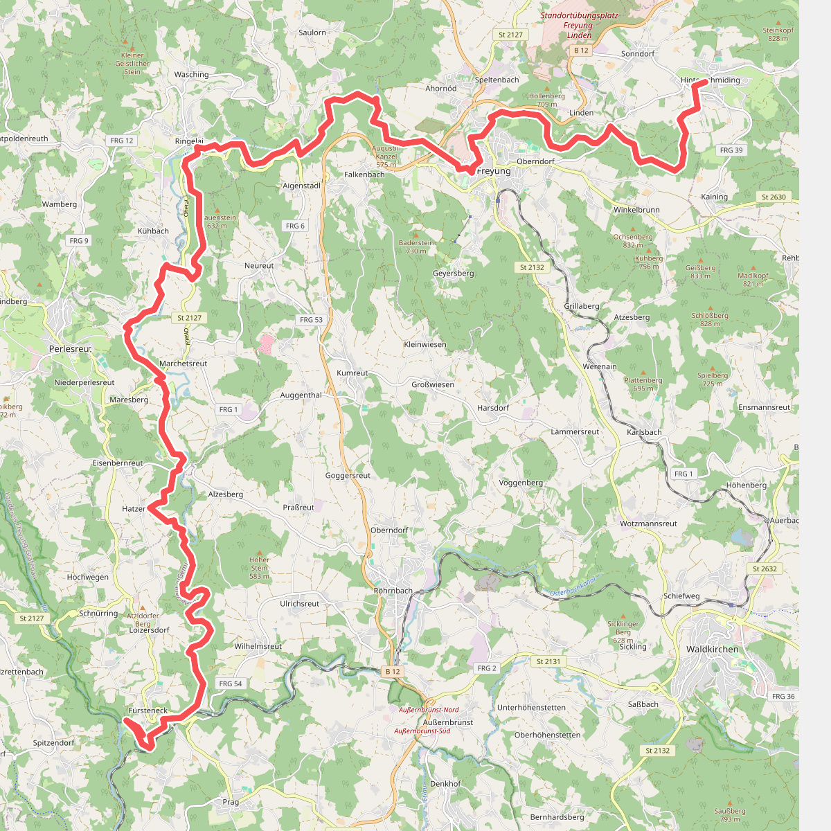 Goldsteig Alternative Nr.33 a, Fürsteneck - Hinterschmiding