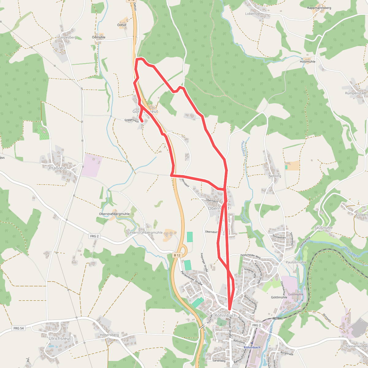 Wanderweg Goggersreut-Röhrnbach
