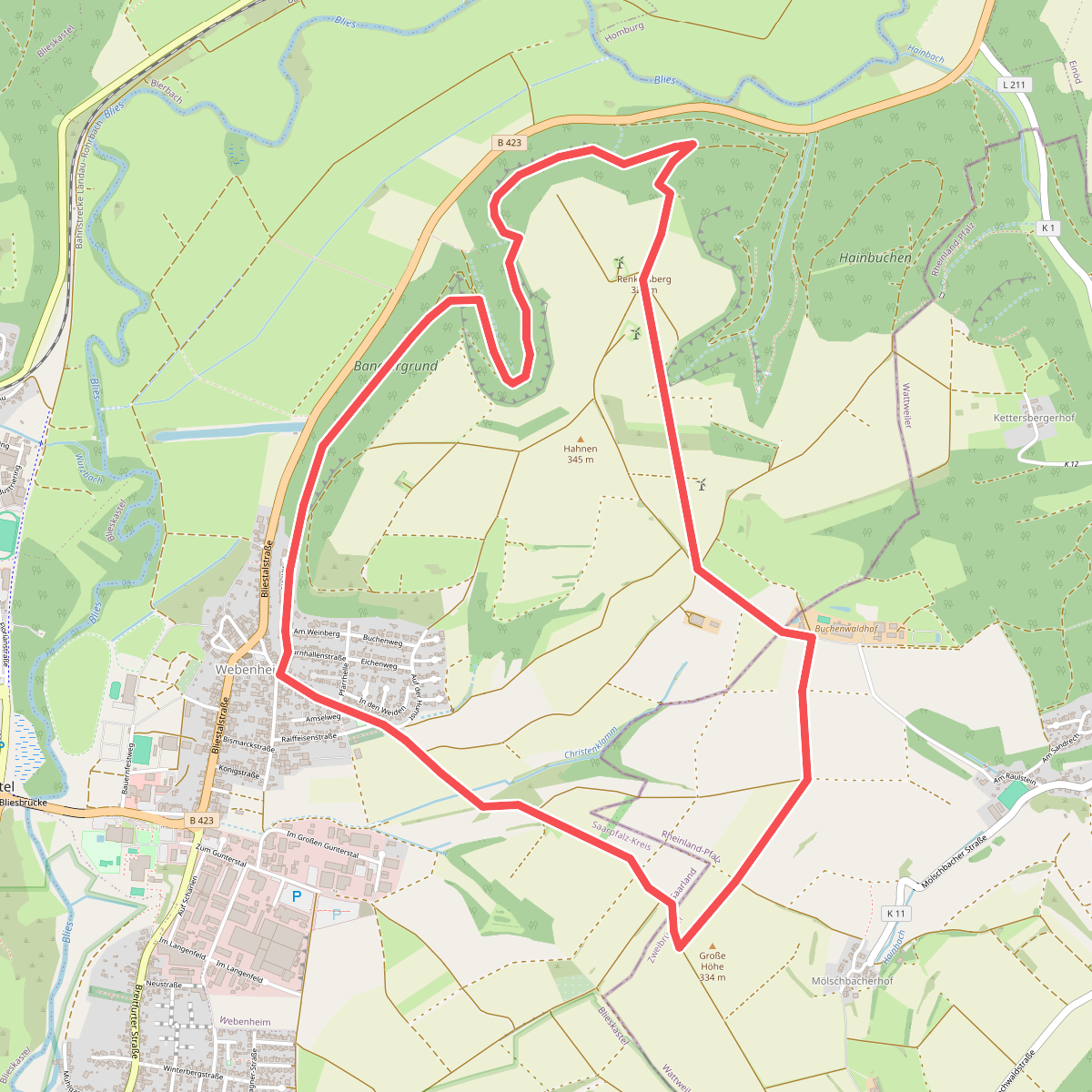 Schmetterling-Rundwanderweg Webenheim
