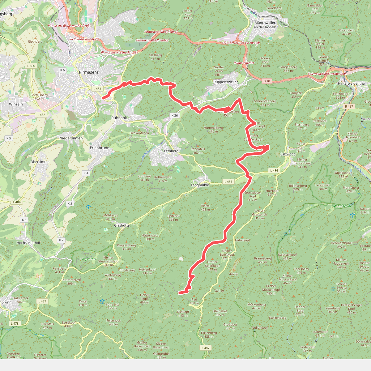 Pfälzerwald Grünes Dreieck