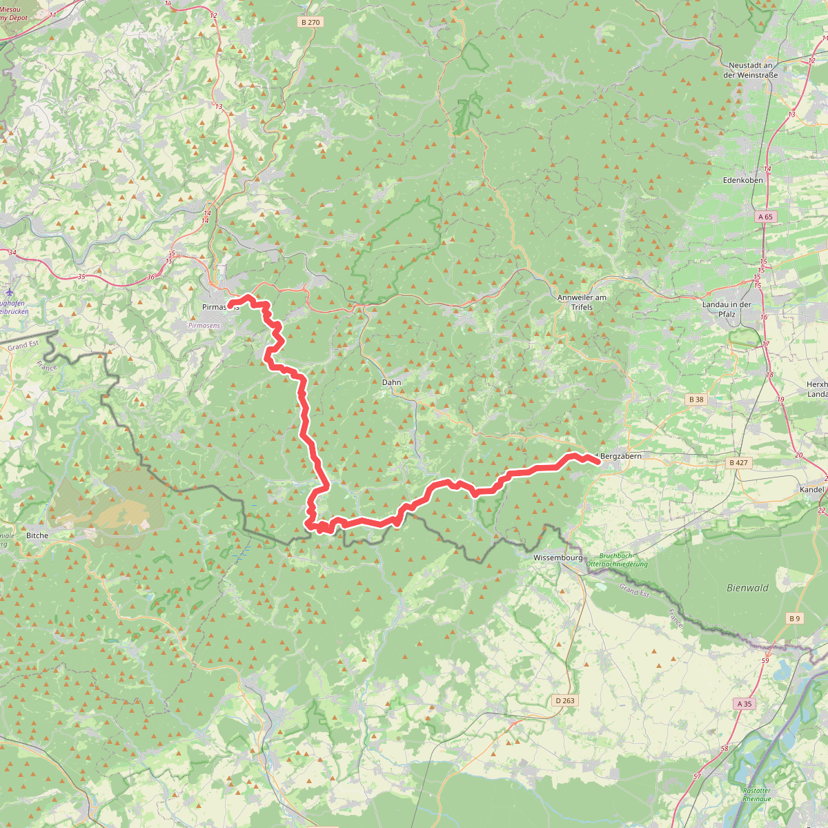 Pfälzerwald Rot-Gelber Balken