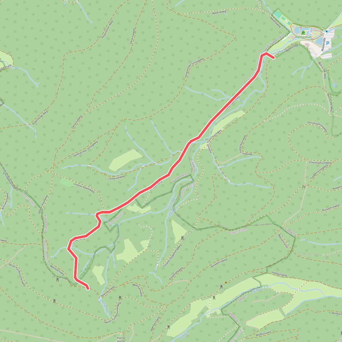 Abzweig Traisbachweg - Traischbachtal