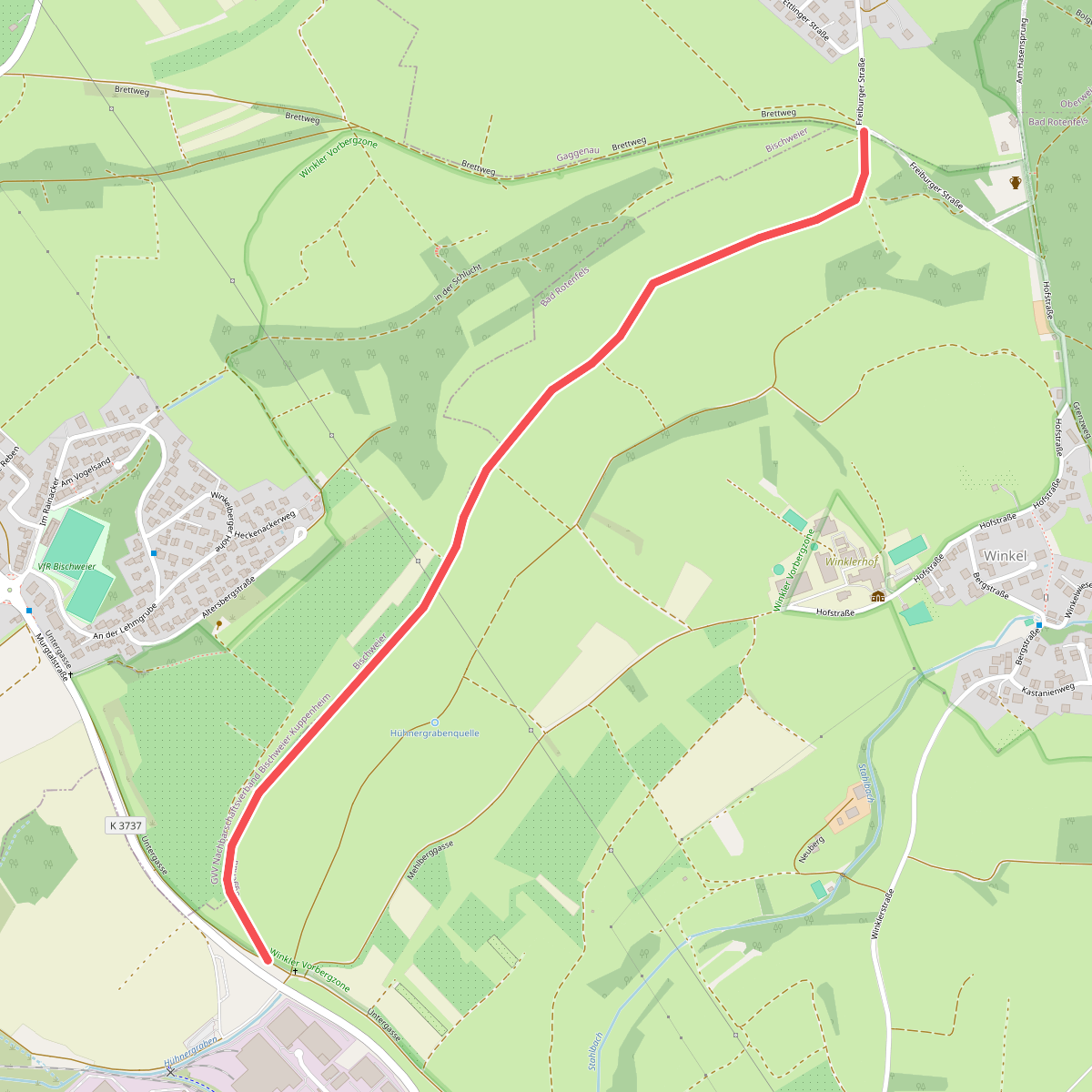 Flurkreuz Untergasse - Brettweg Abzweig Oberweier