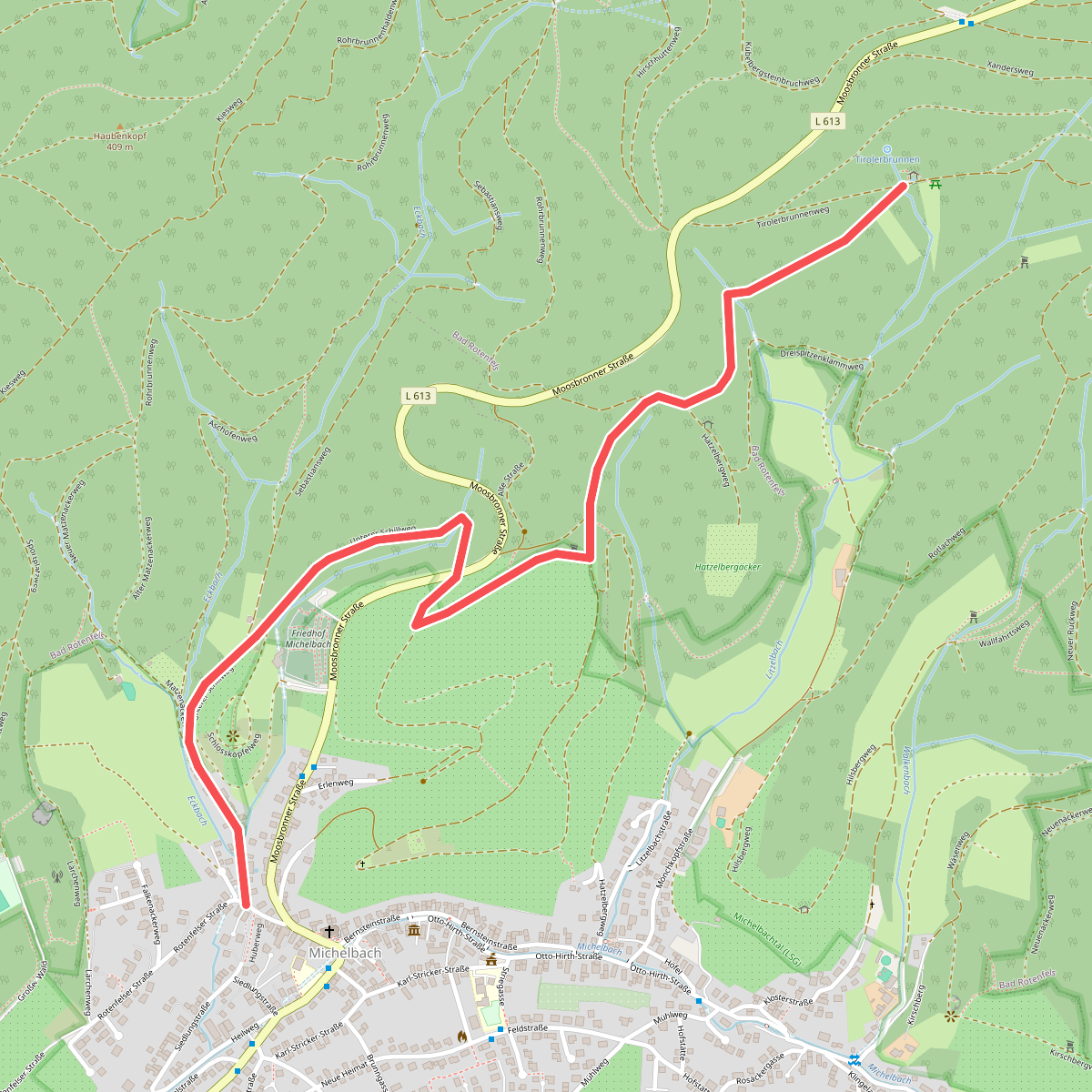 Michelbach Schlossgasse - Tirolerbrunnen