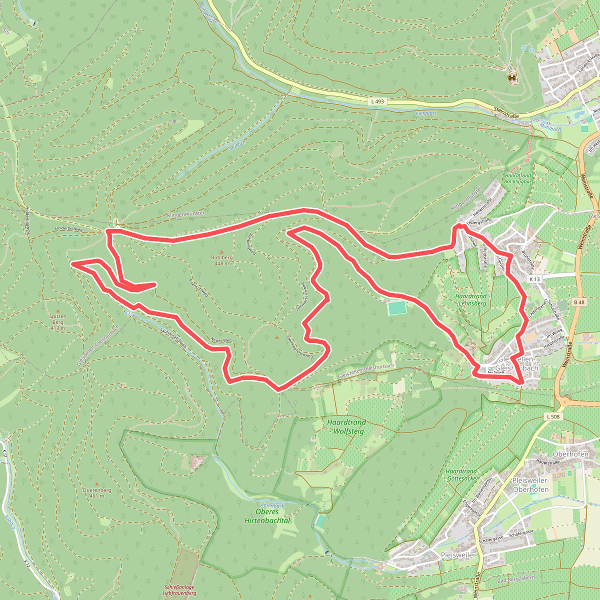 Gleiszellen: Mischwald-Wanderweg