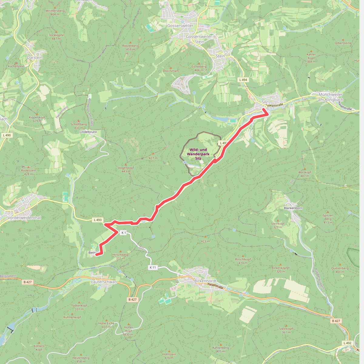 Schneckenpfad: Silz <=> Bethof