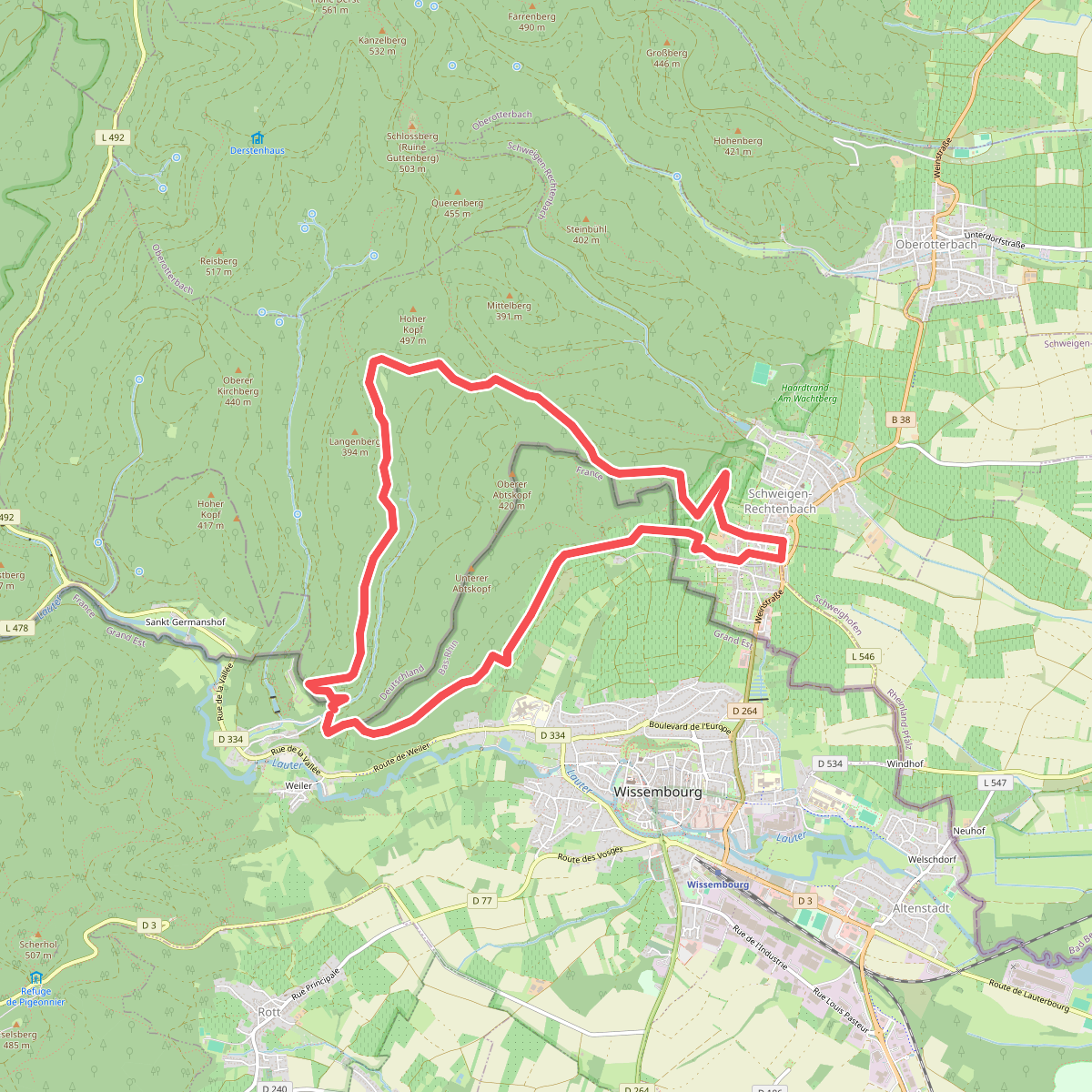 Schweigen-Rechtenbach - Grenzlandtour