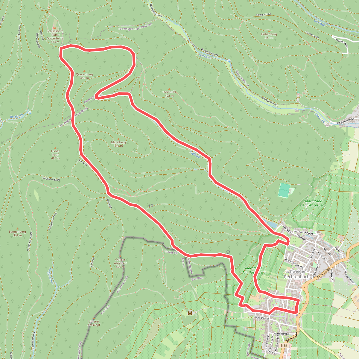 Schweigen Rechtenbach - Ruine Guttenberg Tour
