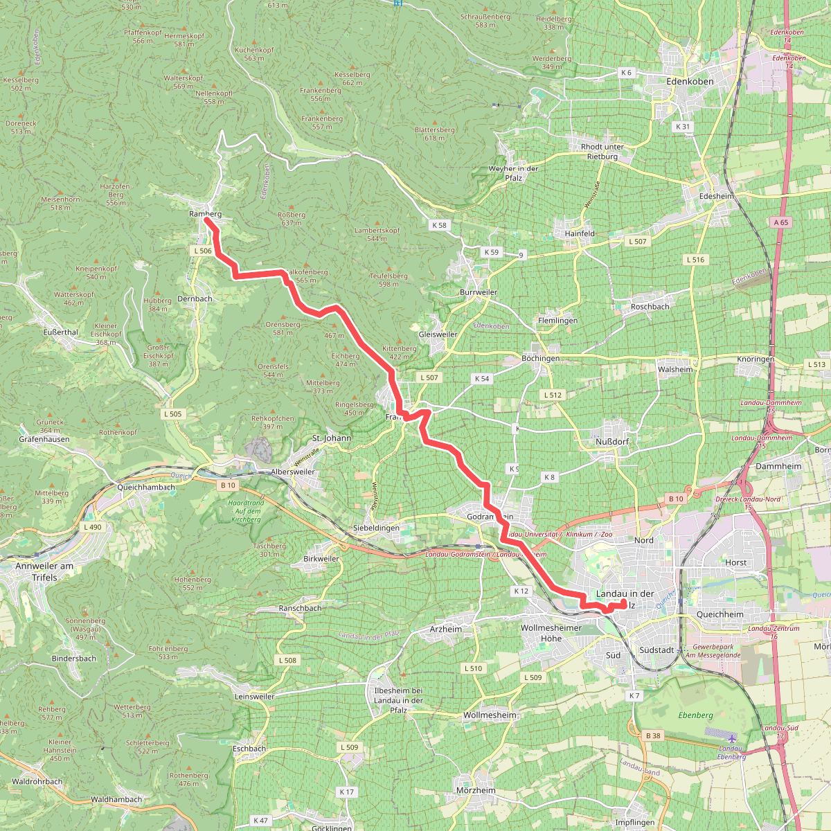 Marktweg Ramberg - Landau/Pfalz
