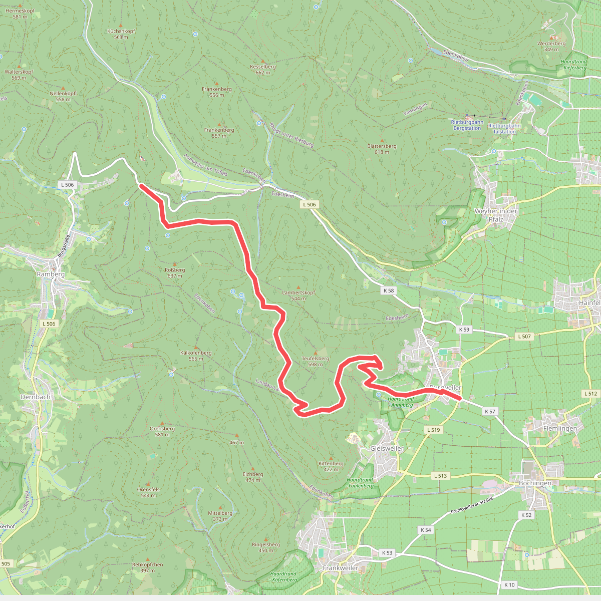Pfälzerwald Blauer Balken