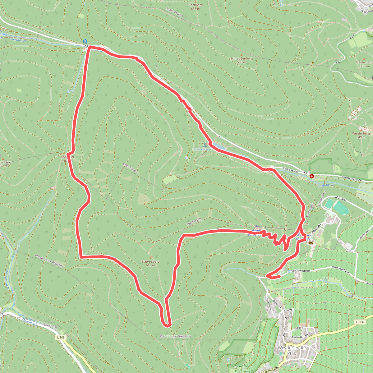 Blättersbergweg Rhodt