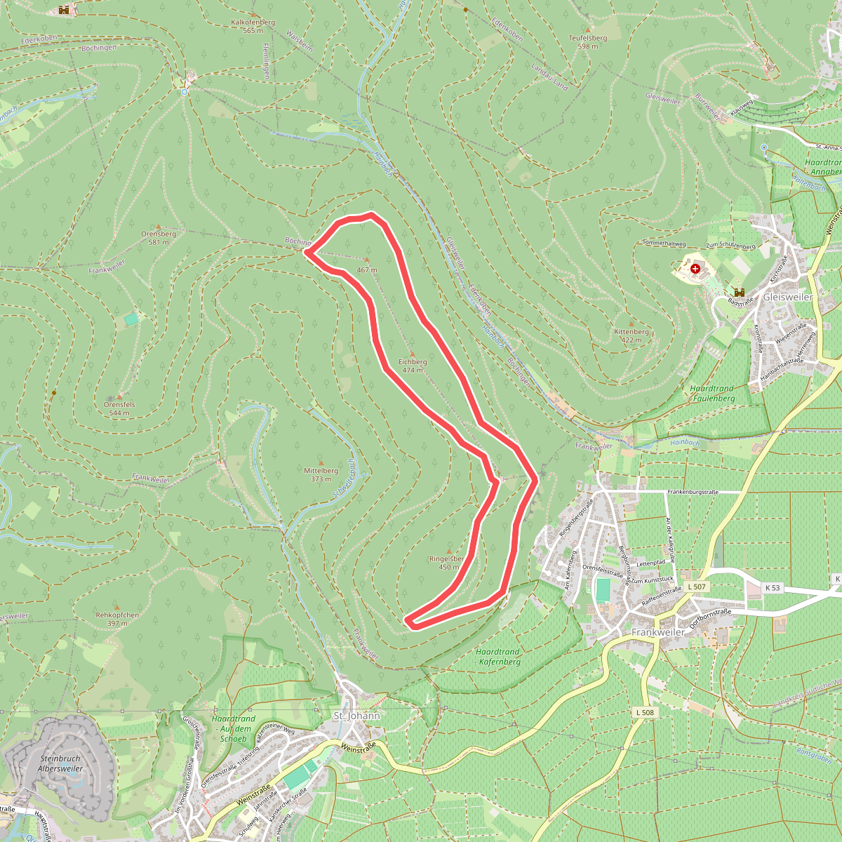 Frankweiler Rundwanderweg Nr. 2 - Ringelsbergtour