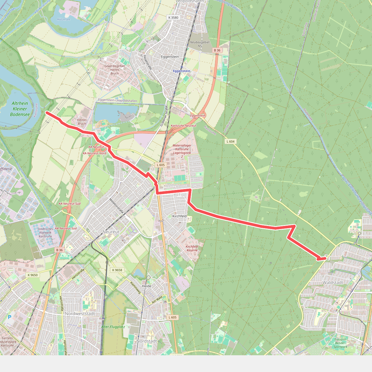 Verbindungsweg vom Kleinen Bodensee zum Karl-Knierer- und Graf-von-Wieser-Weg