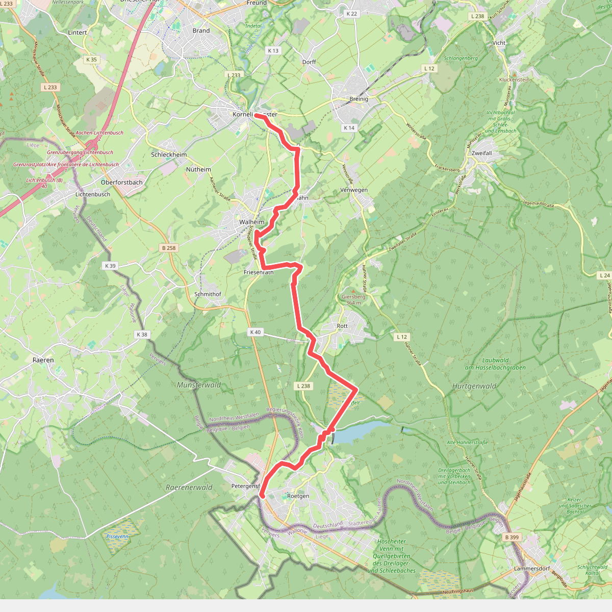Kornelimünster - Roetgen · Eifelsteig etappe 1