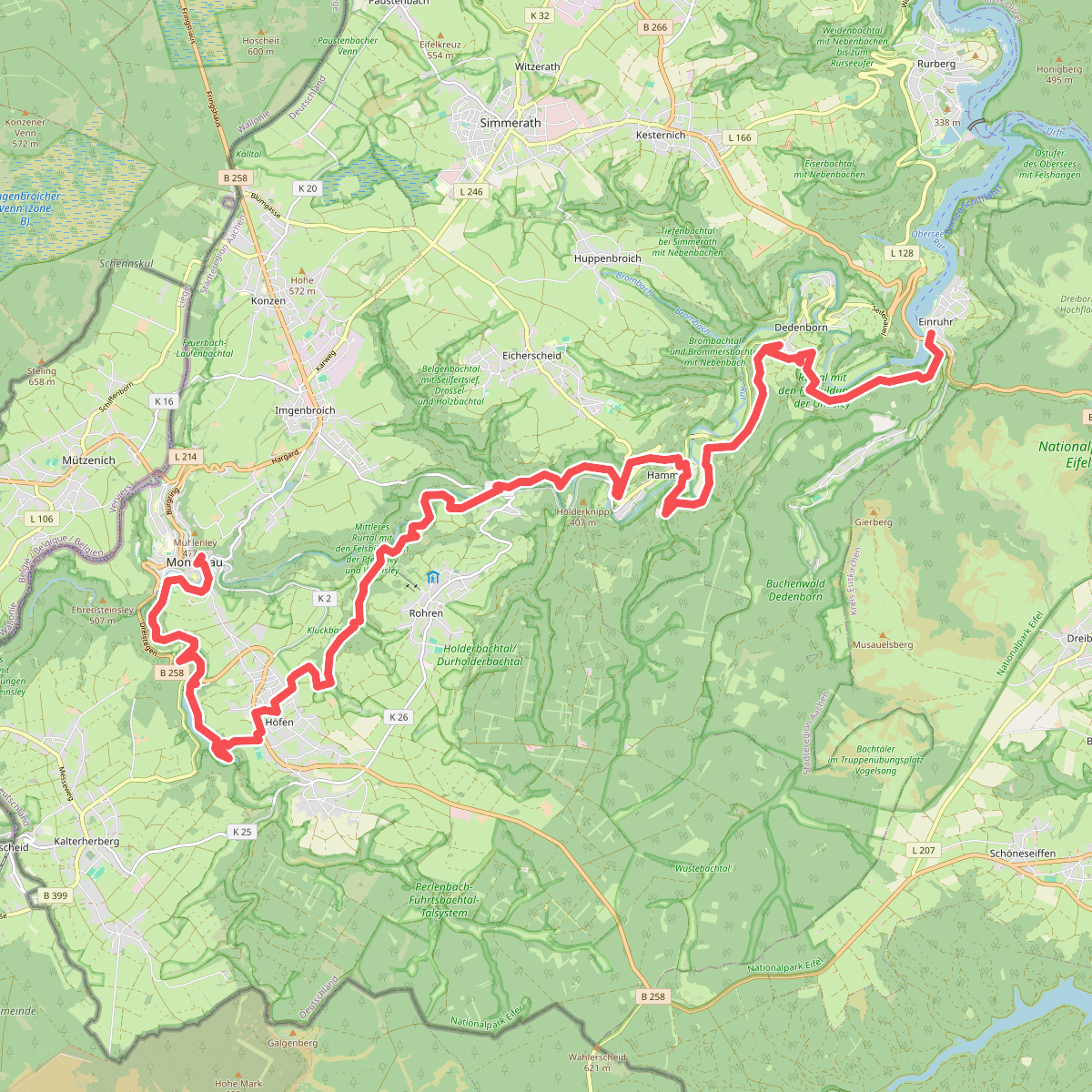 Monschau - Einruhr · Eifelsteig etappe 3