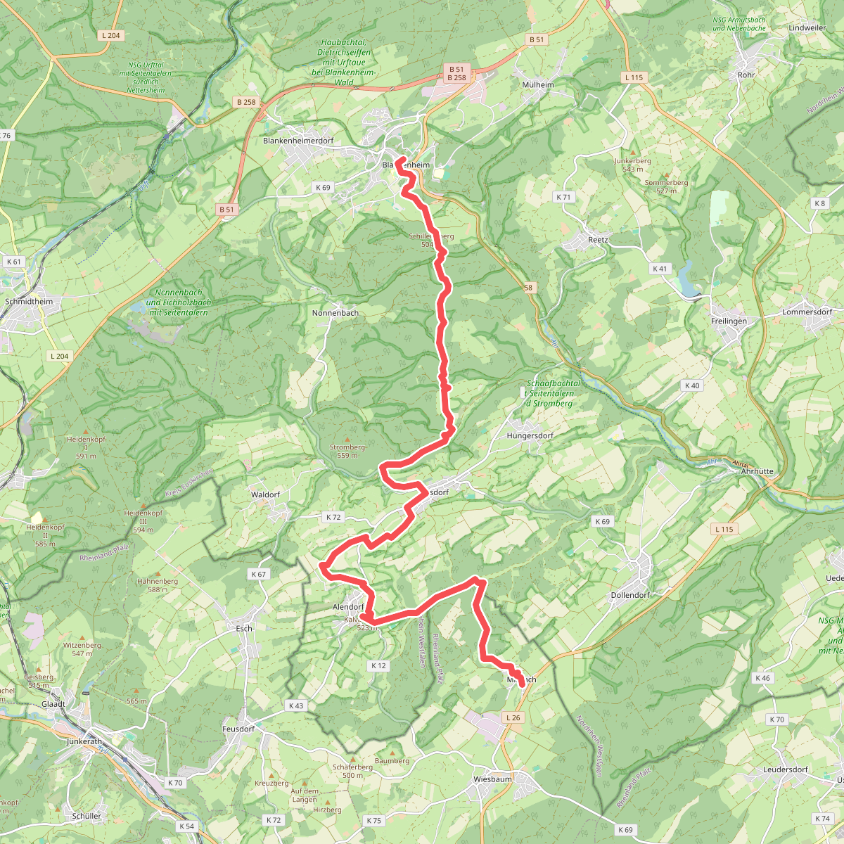Blankenheim - Mirbach · Eifelsteig etappe 7