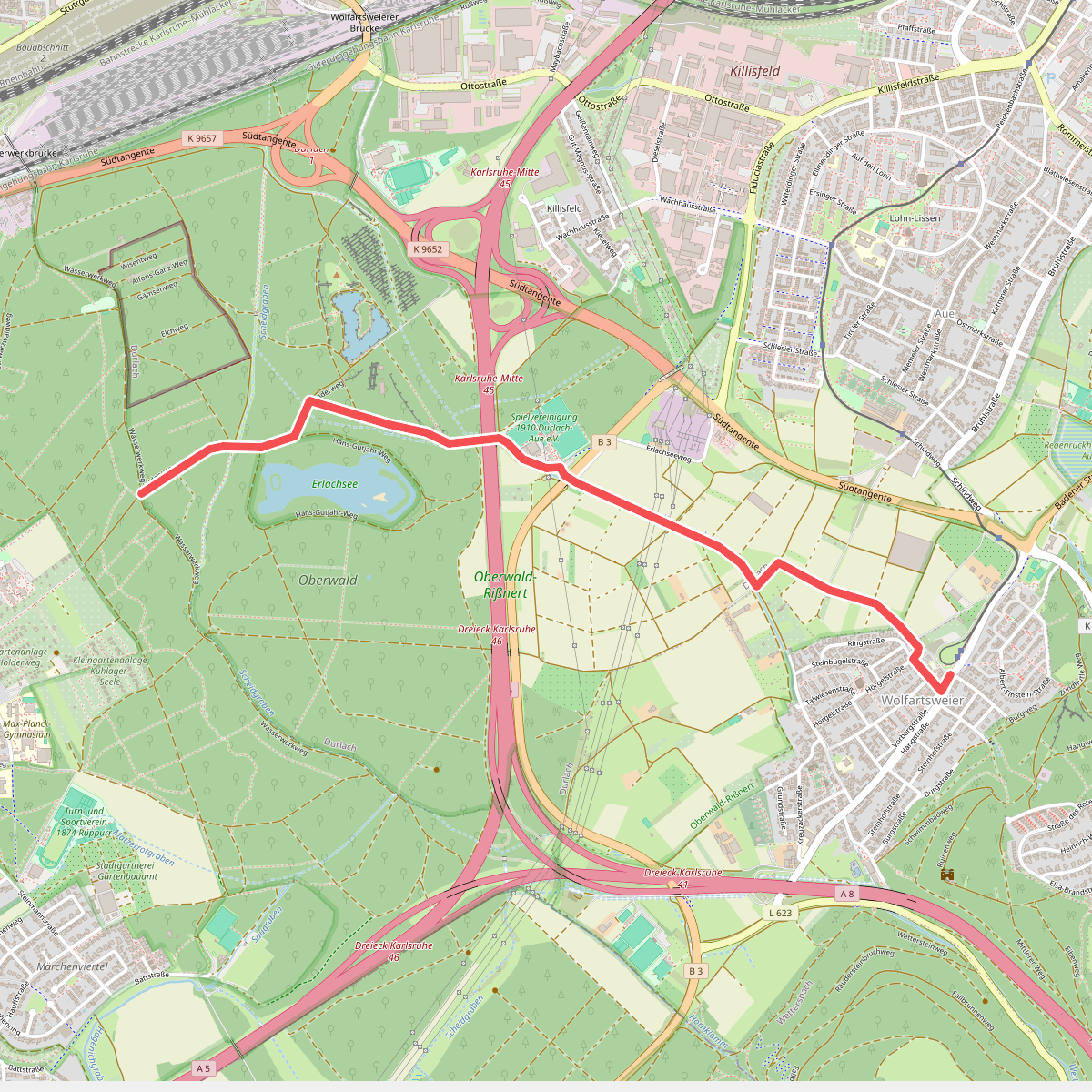 Holderweg - Wolfartsweier Am Zündhütle